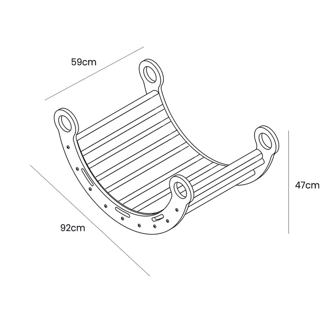 Knusse Schommelstoel voor Kinderen - Tan Beige Kussen-mercibeaucoupp.eu