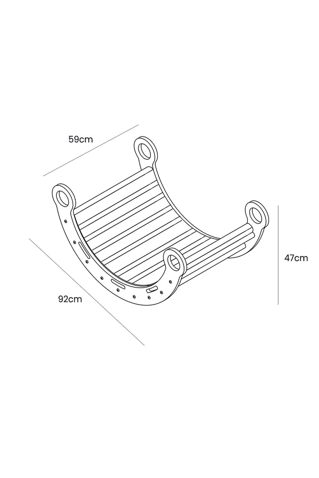 Knusse Schommelstoel voor Kinderen - Tan Beige Kussen-mercibeaucoupp.eu