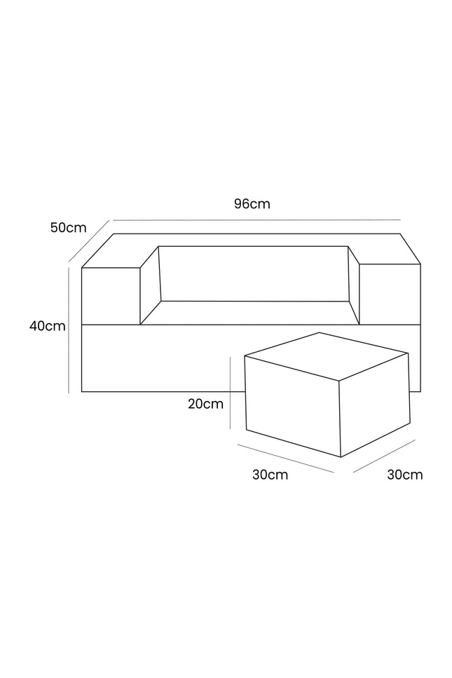 MeowBaby® Bearly Cube Slaapbank - Lichtgrijs-mercibeaucoupp.eu