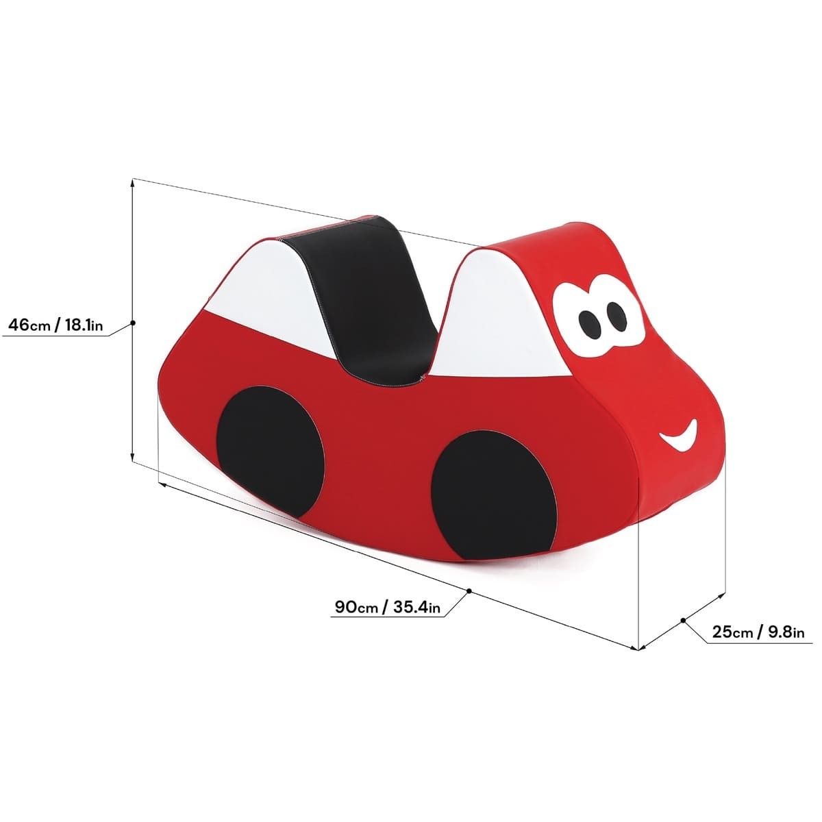 Soft Play Ride On Toy - Red Car