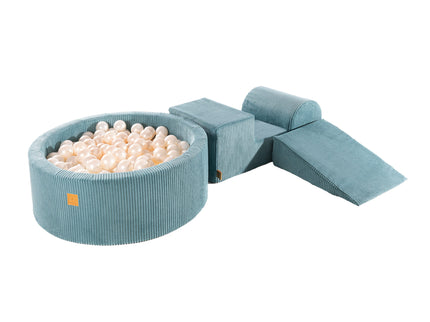 MeowBaby® Playset with Ball Pit - Turquoise & White Pearl