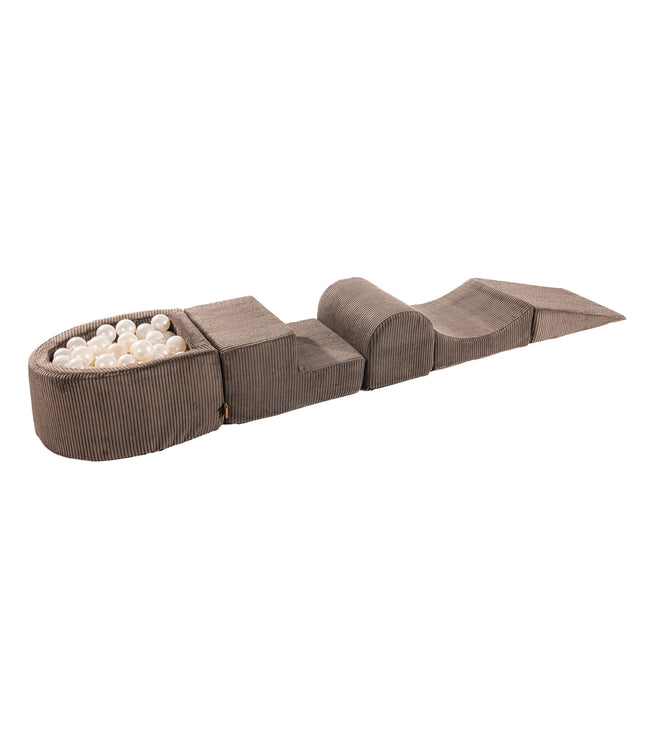 MeowBaby® Playset with Small Ball Pit - Brown & White Pearl