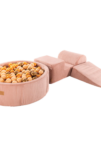 MeowBaby® Speelset met Ballenkuil - Roze, Beige & Goud-mercibeaucoupp.eu