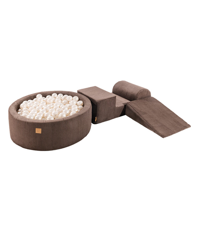 MeowBaby® Playset with Ball Pit - Brown & White Pearl