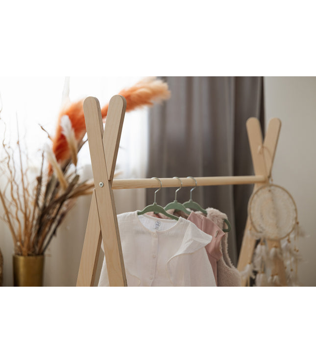 Tipi Clothing Rack For Children - Large Natural Wood