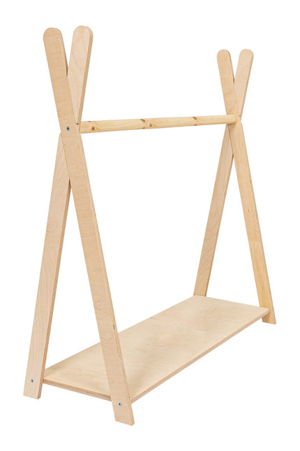 Tipi Kledingrek Voor Kinderen - Groot Natuurlijk Hout-mercibeaucoupp.eu