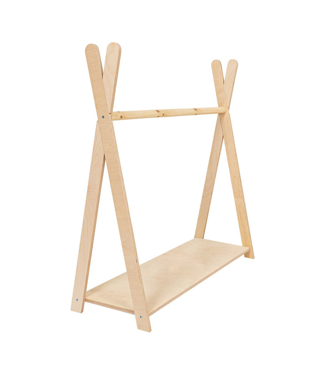 Tipi Clothing Rack For Children - Large Natural Wood