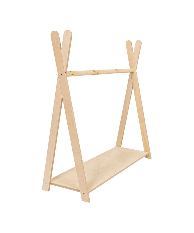 Tipi Kledingrek Voor Kinderen - Groot Natuurlijk Hout-mercibeaucoupp.eu