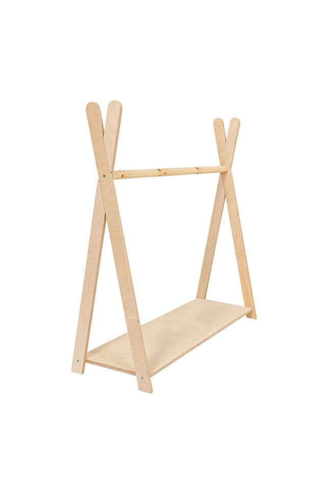Tipi Kledingrek Voor Kinderen - Groot Natuurlijk Hout-mercibeaucoupp.eu