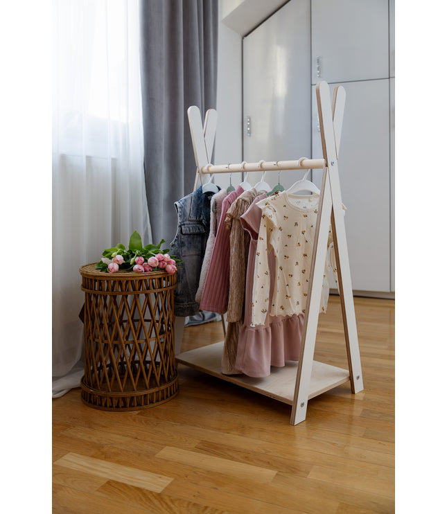 Tipi Clothing Rack For Children - Small White