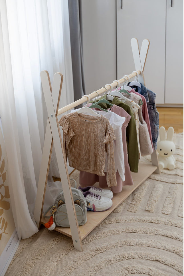 Tipi Kledingrek Voor Kinderen - Groot Wit-mercibeaucoupp.eu